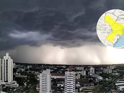 Alerta de tempestade em cinco estados inclui Rio Grande do Sul, Santa Catarina e Paraná; chuva intensa e granizo são esperados
