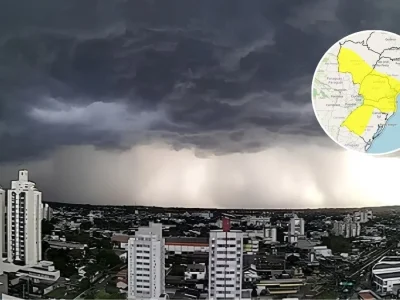 Alerta de tempestade em cinco estados inclui Rio Grande do Sul, Santa Catarina e Paraná; chuva intensa e granizo são esperados