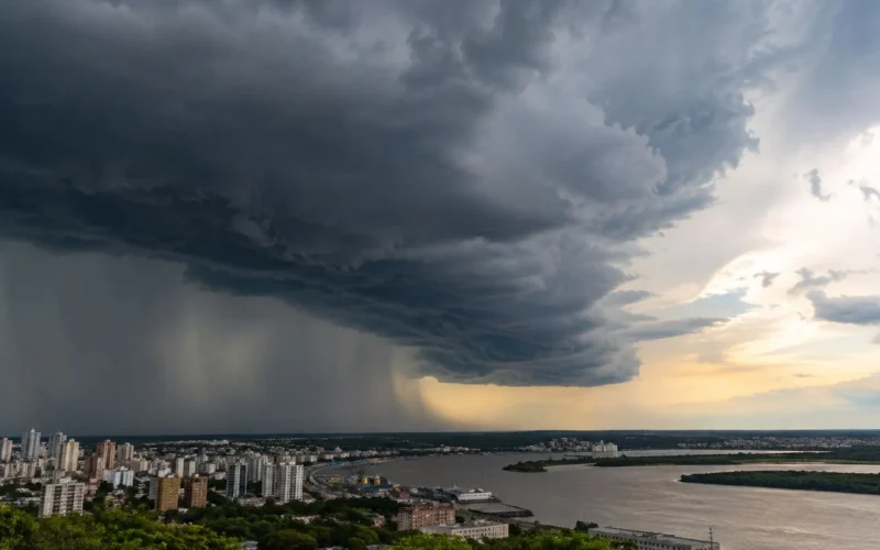 Frente fria avança pelo Sul do Brasil e pode causar queda de temperatura e temporais com risco de granizo