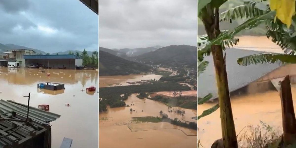 Inmet emite alerta vermelho de tempestade para Santa Catarina no dia 21; municípios afetados incluem Paraná e Rio Grande do Sul
