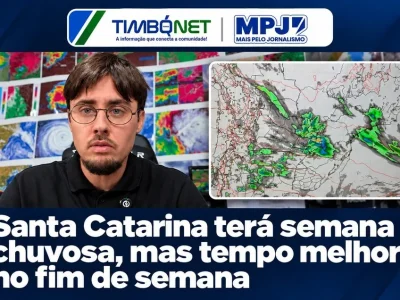 Santa Catarina terá semana chuvosa com melhora do tempo prevista para o fim de semana