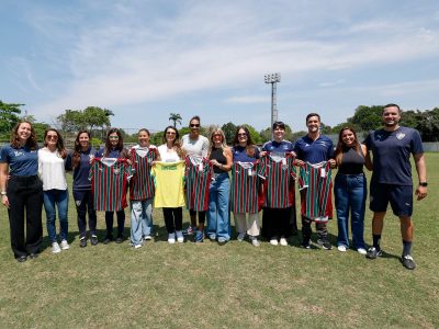 CBF e FIFA visitam Fluminense e projeto Daminhas da Bola para avançar na estratégia do futebol feminino no Brasil