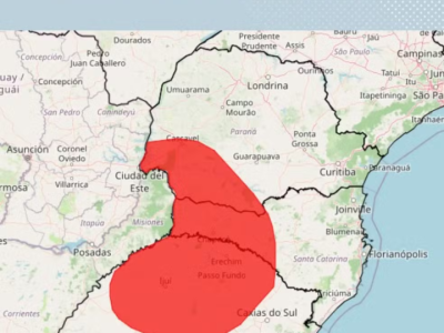 Sexta-feira será marcada por temporais e risco de granizo no Paraná, Santa Catarina e Rio Grande do Sul