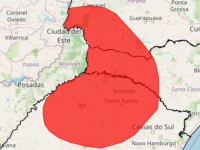 Ciclone provoca alerta vermelho para tempestades em todo o Sul do Brasil