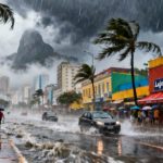 INMET emite alerta de tempestade com risco de ventos de até 100 km/h e granizo em regiões do Sul do Brasil