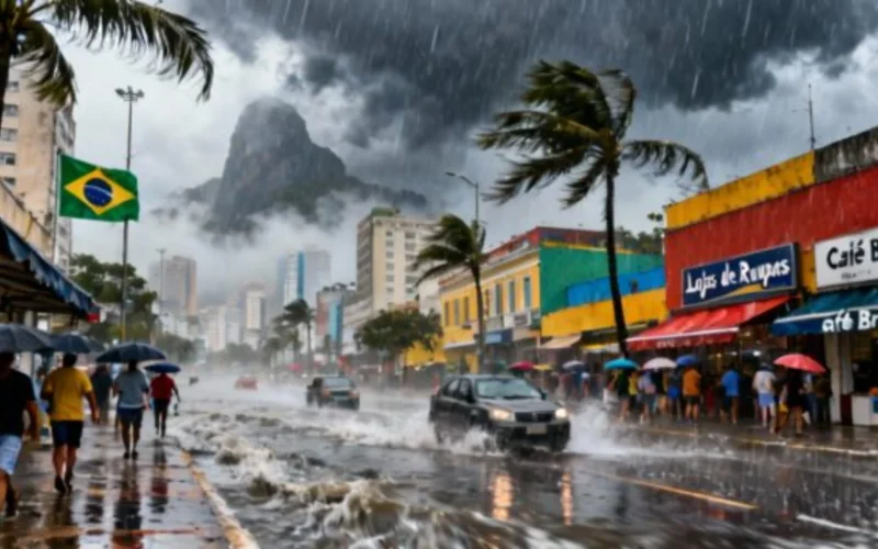 INMET emite alerta de tempestade com risco de ventos de até 100 km/h e granizo em regiões do Sul do Brasil