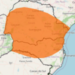 Inmet alerta para tempestades no Oeste de SC e em outras áreas do Sul nesta terça-feira