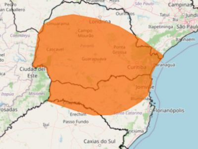 Inmet alerta para tempestades no Oeste de SC e em outras áreas do Sul nesta terça-feira