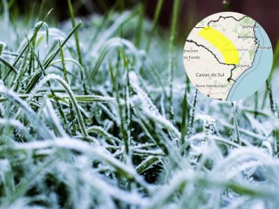 Região Sul em alerta para geada com mínimas de 3°C e risco de perda de plantações nesta terça-feira