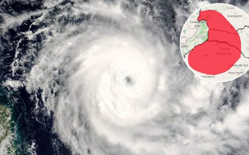 Ciclone extratropical coloca mais de 500 cidades do Sul em alerta vermelho para tempestades com ventos de até 100 km/h