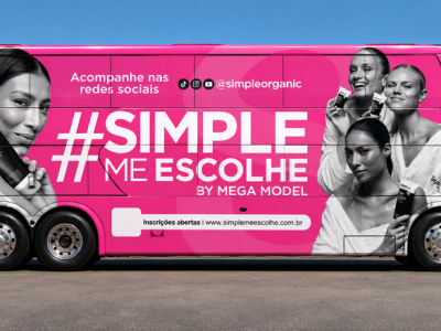 Simple Organic e Mega Model lançam ônibus itinerante em 40 cidades do Sul para descobrir novos talentos da beleza