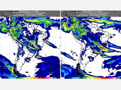 Previsão do tempo indica chuvas e trovoadas na Região Sul para quinta e sexta-feira, com temperaturas amenas em Curitiba, Florianópolis e Porto Alegre
