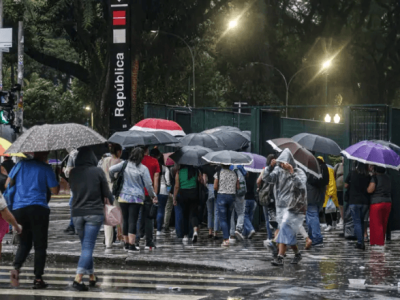 Previsão de temporais e chuva forte no Sul e Sudeste nesta quinta-feira, com risco de alagamentos em São Paulo