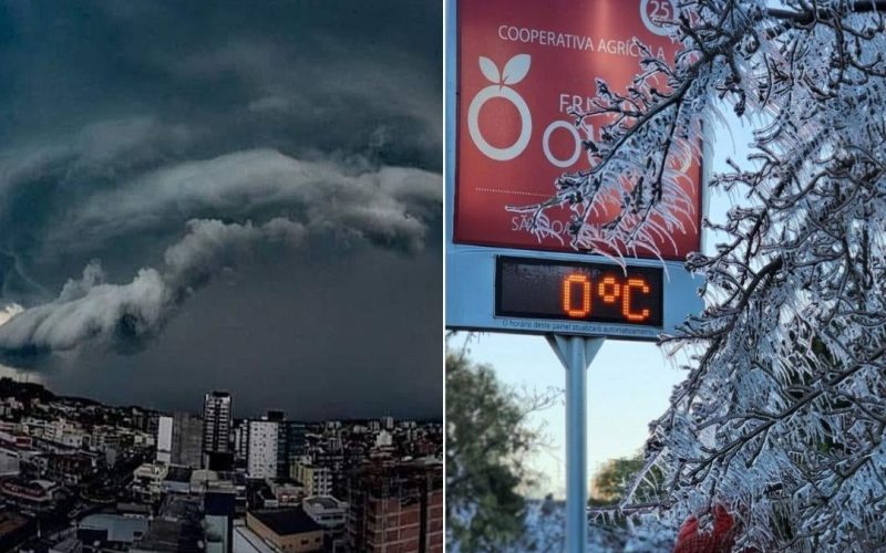 Massa de ar frio deve provocar queda acentuada nas temperaturas e geadas nos estados do Sul do Brasil