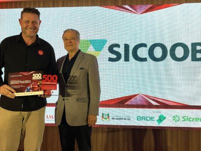 Sicoob SC/RS conquista 7ª posição entre as 100 maiores empresas de Santa Catarina pela segunda vez consecutiva