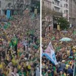 Milhares de manifestantes se reúnem em Curitiba para apoiar Flávio Bolsonaro em ato com presença de governadores do Sul do Brasil